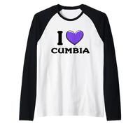 Me Encanta la Danza de Cumbia Camiseta Manga Raglan
