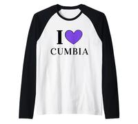 Me Encanta la Danza de Cumbia Camiseta Manga Raglan