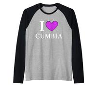 Me Encanta la Danza de Cumbia Camiseta Manga Raglan