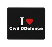 Me Encanta La Defensa Civil Mouse Pad Lavable Alfombrilla De Escritorio Duradero Mousepad para Hogar Gaming Ordenador 25X30Cm