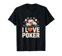 Me encanta la diversión de Poker Heart Chips Casino Camiseta