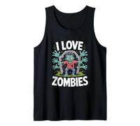 Me encanta la diversión espeluznante de los zombis en los cementerios Camiseta sin Mangas