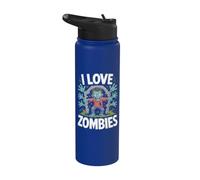Me encanta la diversión espeluznante de los zom n los cementerios Stainless Steel Insulated Water Bottle