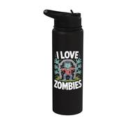 Me encanta la diversión espeluznante de los zom n los cementerios Stainless Steel Insulated Water Bottle