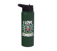 Me encanta la diversión espeluznante de los zom n los cementerios Stainless Steel Insulated Water Bottle