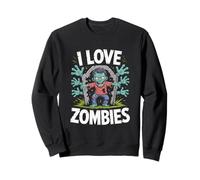 Me encanta la diversión espeluznante de los zombis en los cementerios Sudadera