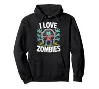 Me encanta la diversión espeluznante de los zombis en los cementerios Sudadera con Capucha
