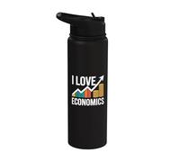 Me encanta la economía Crecimiento financiero Stainless Steel Insulated Water Bottle