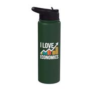 Me encanta la economía Crecimiento financiero Stainless Steel Insulated Water Bottle