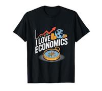 Me encanta la economía Tendencias del mercado Perspectiva global Camiseta