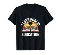 Me Encanta la educación pública celebrando el Aprendizaje Camiseta gráfica económica