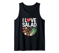 Me Encanta la Ensalada, Delicia para los Amantes de Las Verduras Frescas Camiseta sin Mangas