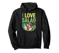 Me Encanta la Ensalada Verduras Frescas Entusiasta de la Salud Sudadera con Capucha