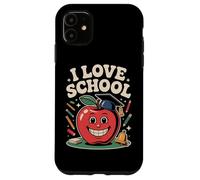 Me encanta la escuela Feliz Manzana Educación Diversión Carcasa para iPhone 11