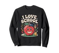 Me encanta la escuela Feliz Manzana Educación Diversión Sudadera
