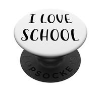 Me Encanta la Escuela, Idea Divertida, White Lie Party PopSockets PopGrip Adhesivo