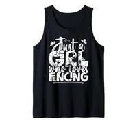 Me Encanta la Esgrima Estilo Dulce y Femenino Camiseta sin Mangas