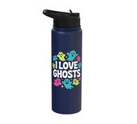 Me encanta la espeluznante diversión de Halloween de los fantasmas Stainless Steel Insulated Water Bottle