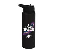 Me encanta la exploración del universo espacial Stainless Steel Insulated Water Bottle