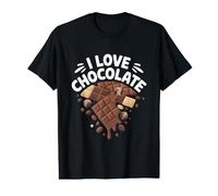 Me Encanta la Felicidad del Chocolate tentadora del Chocolate Camiseta gráfica económica