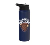 Me encanta la felicidad del chocolate tentadora del chocolate Stainless Steel Insulated Water Bottle