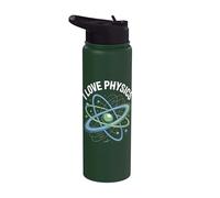 Me encanta la física Entusiasta atómica Ciencia Stainless Steel Insulated Water Bottle