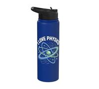 Me encanta la física Entusiasta atómica Ciencia Stainless Steel Insulated Water Bottle