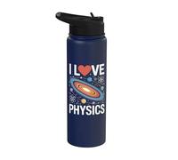Me encanta la física órbitas de átomos espaciales Stainless Steel Insulated Water Bottle