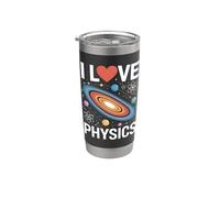 Me encanta la física órbitas de átomos espaciales Vaso térmico de acero inoxidable de doble pared