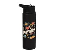 Me encanta la física Universo cósmico entusiasta de la ciencia Stainless Steel Insulated Water Bottle