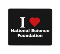 Me Encanta La Fundación Nacional De Ciencias Alfombrilla De Escritorio Bordes Cosidos Mouse Pad Portátil Mousepad para Pc Ordenador Hogar 25X30Cm