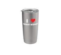 Me encanta la gestión de incidentes Heart 911 Operadores EMT Médico Cop Vaso térmico de acero inoxidable de doble pared