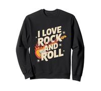 Me encanta la guitarra Rock and Roll Flame Sudadera