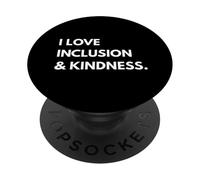 Me Encanta la inclusión y la bondad Sé un Buen Humano Sé Amable Amor PopSockets PopGrip Adhesivo