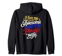 Me Encanta la increíble Cita de mi Esposa Pinay Sudadera con Capucha