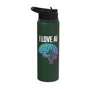 Me encanta la innovación en el diseño de circuitos cerebrales con IA Stainless Steel Insulated Water Bottle