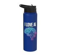 Me encanta la innovación en el diseño de circuitos cerebrales con IA Stainless Steel Insulated Water Bottle