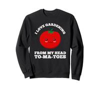Me Encanta la jardinería de mi Cabeza Tomates Kawaii Lindo Jardinero Sudadera