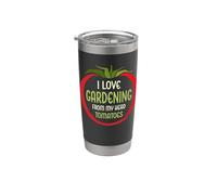 Me encanta la jardinería desde mi cabeza Tomates Funny Garden Tomate Vaso térmico de acero inoxidable de doble pared