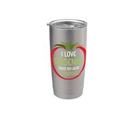 Me encanta la jardinería desde mi cabeza Tomates Funny Garden Tomate Vaso térmico de acero inoxidable de doble pared