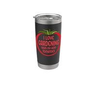Me encanta la jardinería desde mi cabeza Tomates Funny Garden Tomate Vaso térmico de acero inoxidable de doble pared