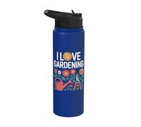 Me encanta la jardinería Girasol Floral Naturaleza Entusiasta Stainless Steel Insulated Water Bottle