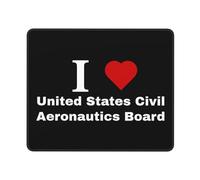 Me Encanta La Junta De Aeronáutica Civil De Los Estados Unidos Mouse Pad Bordes Cosidos Alfombrilla De Escritorio Portátil Alfombrilla De Ratón para Oficina Hogar Ordenador 25X30Cm