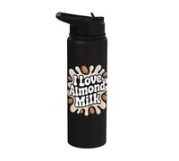 Me encanta la leche de almendras y nueces Splash Stainless Steel Insulated Water Bottle