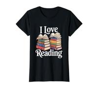 Me Encanta la Lectura de Libros Entusiasta Bookworm Joy Camiseta gráfica económica, Mujer, Negro, XL