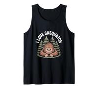 Me encanta la linda criatura del bosque de Sasquatch Camiseta sin Mangas