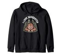 Me encanta la linda criatura del bosque de Sasquatch Sudadera con Capucha