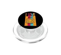 Me Encanta la música, Boombox Retro, Estilo Vintage de los 80 PopSockets PopGrip para MagSafe