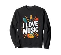 Me encanta la música Expression Entusiasta Melodía Sudadera