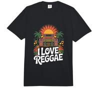 Me Encanta la música Reggae Tropical Boombox Comfort Colors Adult Heavyweight T-Shirt